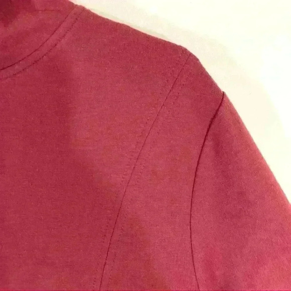 Susan Graver Weekend French Terry 3/4 Zip Long Sleeve Hooded Tunic Top Size M - Picture 6 of 16